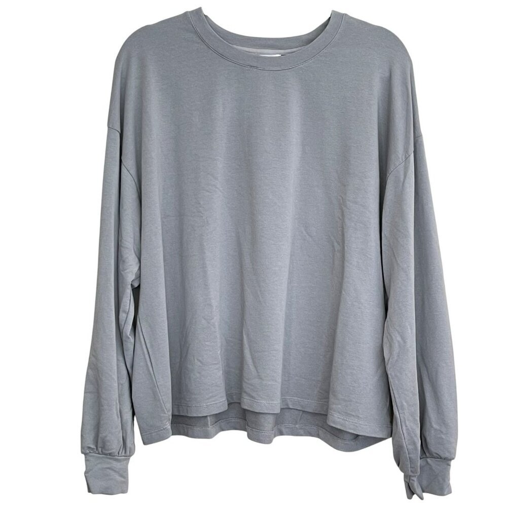 Sundry Long Sleeve Green Crewneck T Shirt Boxy Top XL NEW